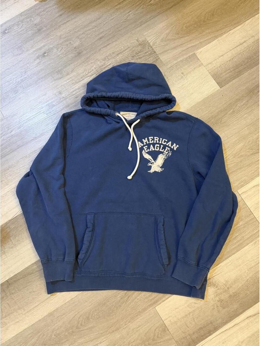 Y2k American Eagle Outfitters navy blue hoodie, size XXL